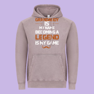 Grandaddy Is My Name Becoming A Legend Is My Game Vintage Hoodie Designed By Bettercallsaul