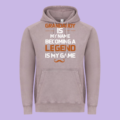 Grandaddy Is My Name Becoming A Legend Is My Game Vintage Hoodie Designed By Bettercallsaul