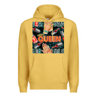 Antique Gold nail queen hand and polish with lights and leopard seamless pattern bb Premium Hoodie - BundleAndBundleShop