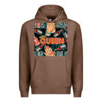 Chestnut nail queen hand and polish with lights and leopard seamless pattern bb Premium Hoodie - BundleAndBundleShop