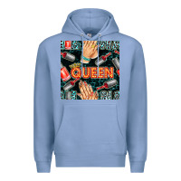 Colony Blue nail queen hand and polish with lights and leopard seamless pattern bb Premium Hoodie - BundleAndBundleShop