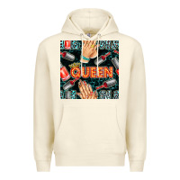 Sandshell nail queen hand and polish with lights and leopard seamless pattern bb Premium Hoodie - BundleAndBundleShop