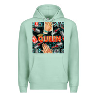 Seafoam nail queen hand and polish with lights and leopard seamless pattern bb Premium Hoodie - BundleAndBundleShop
