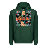 Sports Green nail queen hand and polish with lights and leopard seamless pattern bb Premium Hoodie - BundleAndBundleShop