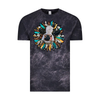 Cloud Black baby cow with sunflower Vintage Tee - RanaPortraitStore