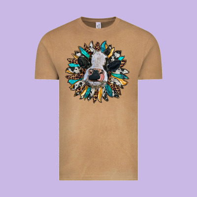 Baby Cow With Sunflower Vintage Tee Designed By Ranaportraitstore