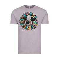 Vintage Zinc baby cow with sunflower Vintage Tee - RanaPortraitStore