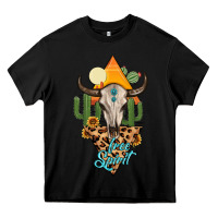 Black free spirit bull skull Heavy Core Tee - MaliasSmallBusiness