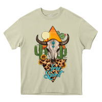 Mossy free spirit bull skull Heavy Core Tee - MaliasSmallBusiness
