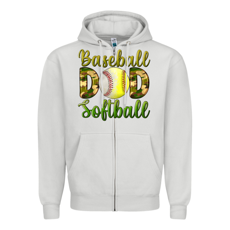 Baseball Dad Softball Zipper Hoodie by BundleAndBundleShop | Teevron
