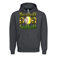 Smoke Baseball Dad Softball Zipper Hoodie - BundleAndBundleShop