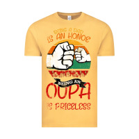 Vintage Mustard Being A Dad Is An Honor Being Papa Is Priceless Vintage Tee - Bettercallsaul