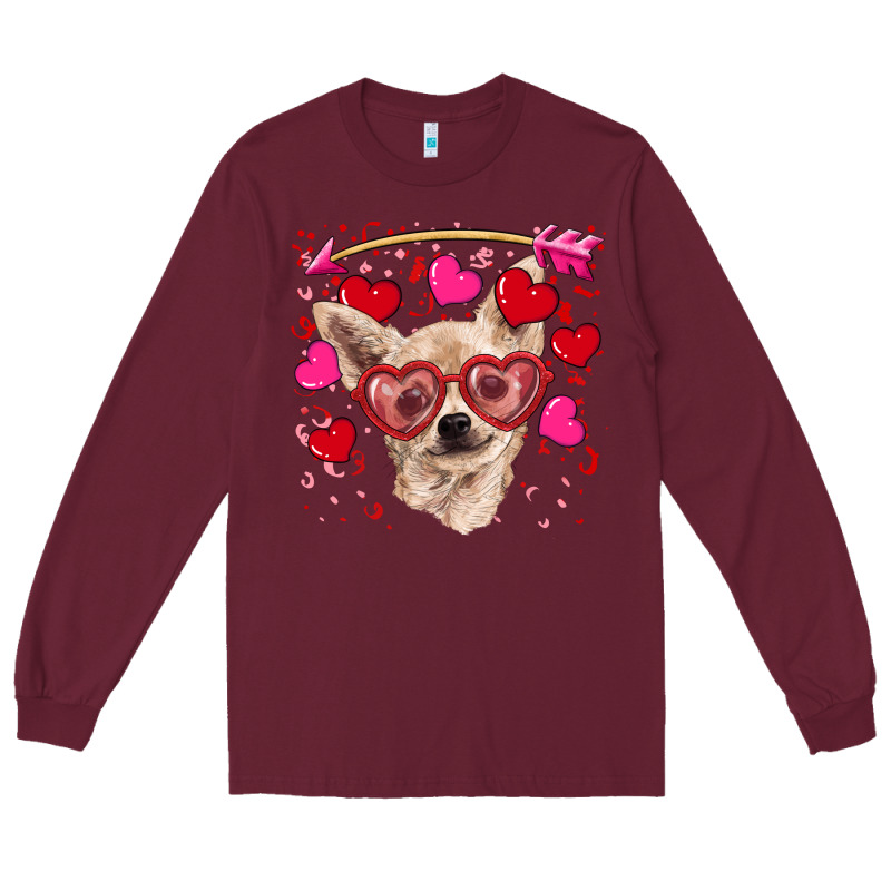 Valentine's Day  Chihuahua Long Sleeve Tee by RanaPortraitStore | Teevron