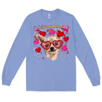 Colony Blue valentine's day  chihuahua Long Sleeve Tee - RanaPortraitStore