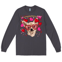 Smoke valentine's day  chihuahua Long Sleeve Tee - RanaPortraitStore