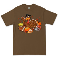 Cacao football turkey thanksgiving Premium Tee - MaliasSmallBusiness