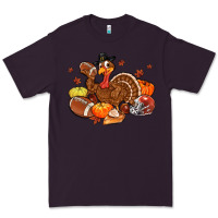 Plum football turkey thanksgiving Premium Tee - MaliasSmallBusiness