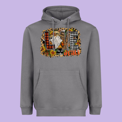 Love Fall Heavyweight Hoodie Designed By Cowhidedigitalart