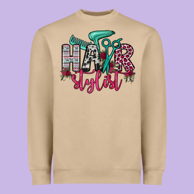 Hair Stylist Heavyweight Sweatshirt Designed By Oliviacreatesart