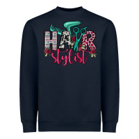 Navy hair stylist Heavyweight Sweatshirt - OliviaCreatesArt