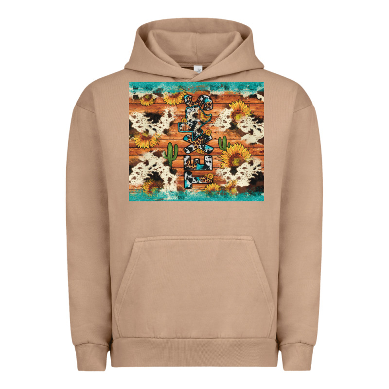 Texas Sunflower Cactus Cowhide Urban Hoodie by Artiststas | Teevron