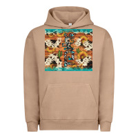 Pigment Burro texas sunflower cactus cowhide Urban Hoodie - Artiststas