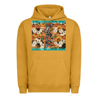 Pigment Peanut Butter texas sunflower cactus cowhide Urban Hoodie - Artiststas