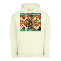 Pigment Pistachio texas sunflower cactus cowhide Urban Hoodie - Artiststas