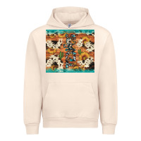 Sandshell texas sunflower cactus cowhide Urban Hoodie - Artiststas