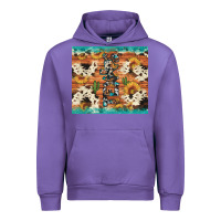 Tulip texas sunflower cactus cowhide Urban Hoodie - Artiststas