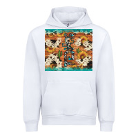 White texas sunflower cactus cowhide Urban Hoodie - Artiststas