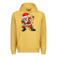 Antique Gold Dabbing Santa Christmas Tree Lights Premium Hoodie - tuanDangUi