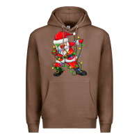 Chestnut Dabbing Santa Christmas Tree Lights Premium Hoodie - tuanDangUi