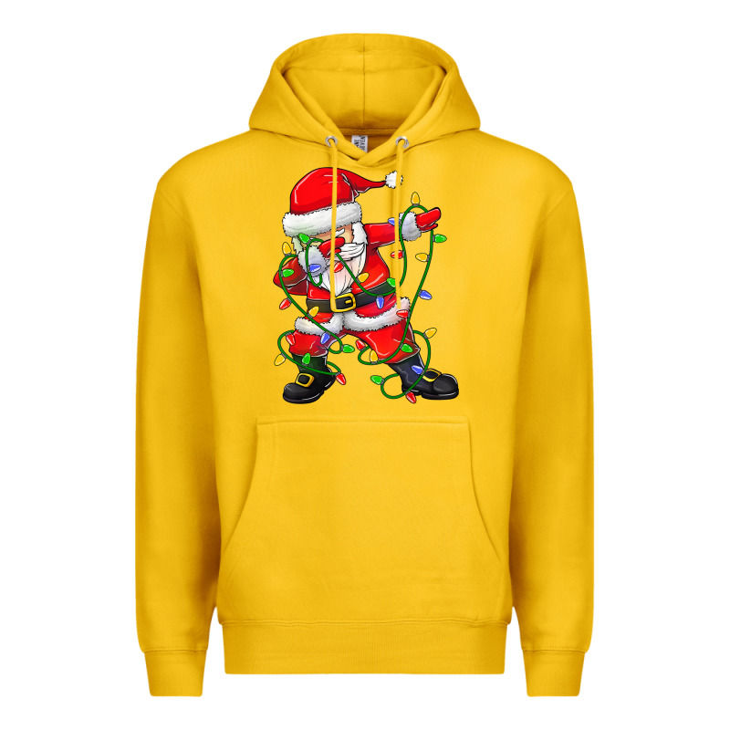 Dabbing Santa Christmas Tree Lights Premium Hoodie by tuanDangUi | Teevron