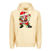 Pina Colada Dabbing Santa Christmas Tree Lights Premium Hoodie - tuanDangUi