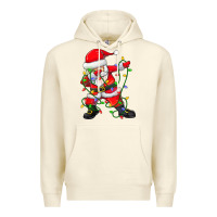 Sandshell Dabbing Santa Christmas Tree Lights Premium Hoodie - tuanDangUi
