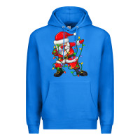 True Royal Dabbing Santa Christmas Tree Lights Premium Hoodie - tuanDangUi