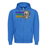 True Royal on tuesdays we wear beads skull Zipper Hoodie - FaDigitalArtStudio