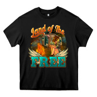 Black land of the free Heavy Core Tee - NancyCooperArtShop