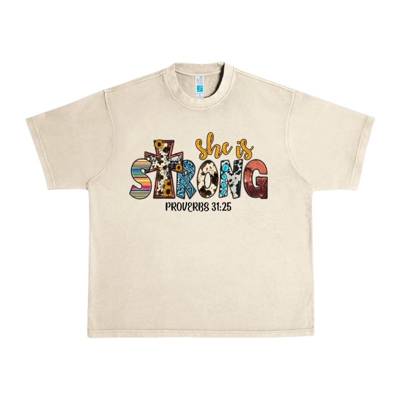 She İs Strong Proverbs 31 25 Urban Heavy Tee by JahusDesignShop | Teevron