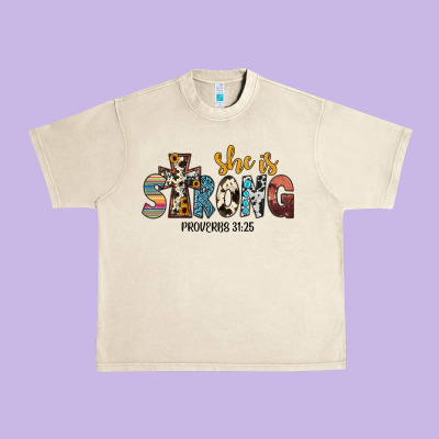 She İs Strong Proverbs 31 25 Urban Heavy Tee Designed By Jahusdesignshop