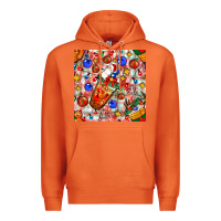 Carrot christmas coffee cups ornaments and lights with diamond plaid seamless Premium Hoodie - BundleAndBundleShop