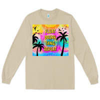 Mushroom float drink tan & repeat Long Sleeve Tee - TumblerDesignByShophia