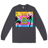 Smoke float drink tan & repeat Long Sleeve Tee - TumblerDesignByShophia
