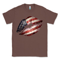 Chestnut American Flag Lips Classic Tee - Bettercallsaul