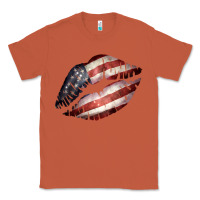 Copper American Flag Lips Classic Tee - Bettercallsaul