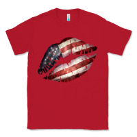 Red American Flag Lips Classic Tee - Bettercallsaul