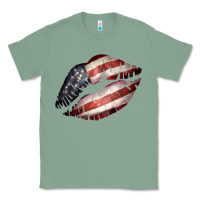Sage American Flag Lips Classic Tee - Bettercallsaul