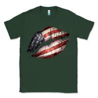Sports Green American Flag Lips Classic Tee - Bettercallsaul