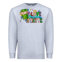 Heather Grey LIve Christmas Latte Premium Sweatshirt - CowhideDigitalArt